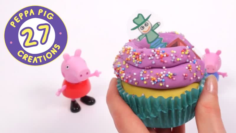 Playdoh Cupcake Fun with Peppa Pig and
