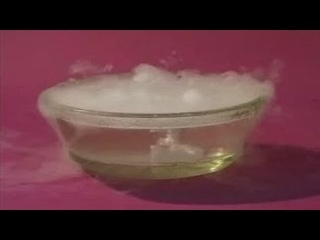Опыты по химии. Испарение сухого льда в воде