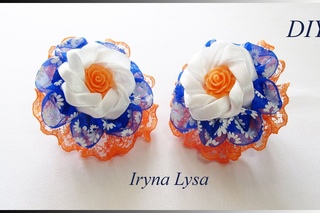 DIY Scrunchy With Kanzashi Flowers