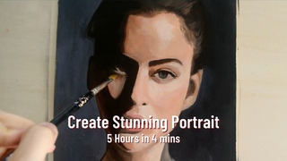 Create Stunning Portrait in A4 | Painting Timelapse