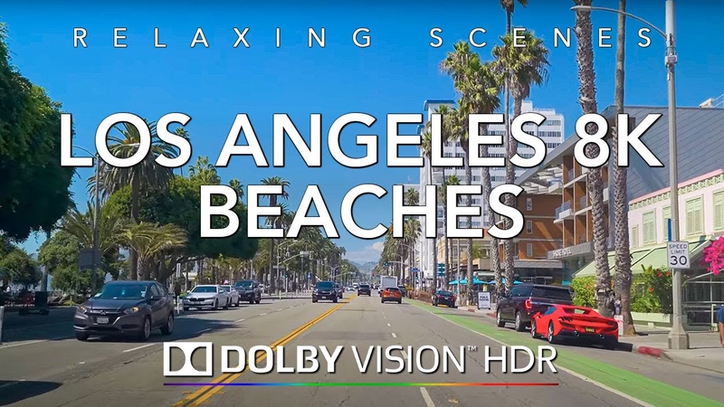 Driving Entire Los Angeles Coastline 8 K HDR Dolby Vision San Clemente to Malibu ( Los