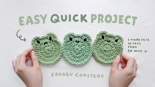 🐸 how to crochet froggy coasters  by stringbbeans