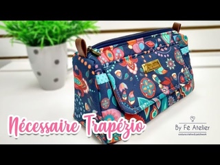Nécessaire Trapézio 2 Bolsos - By Fê Atelier