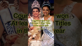 Countries that won at least 2 Big4 titles in the same year #missuniverse #missworld #shorts #pageant