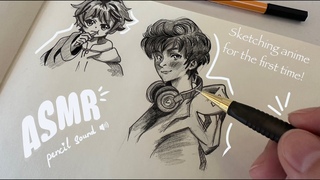 NEW video on my channel!😍| ASMR pencil sound | Sketch with me!
