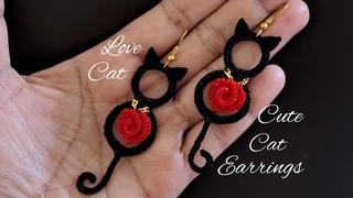 LOVE CAT EARRINGS | 3-D EARRINGS | CUTE EARRINGS