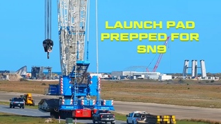 Bluto Crane Marches To SpaceX Launch Pad w/Aerial View